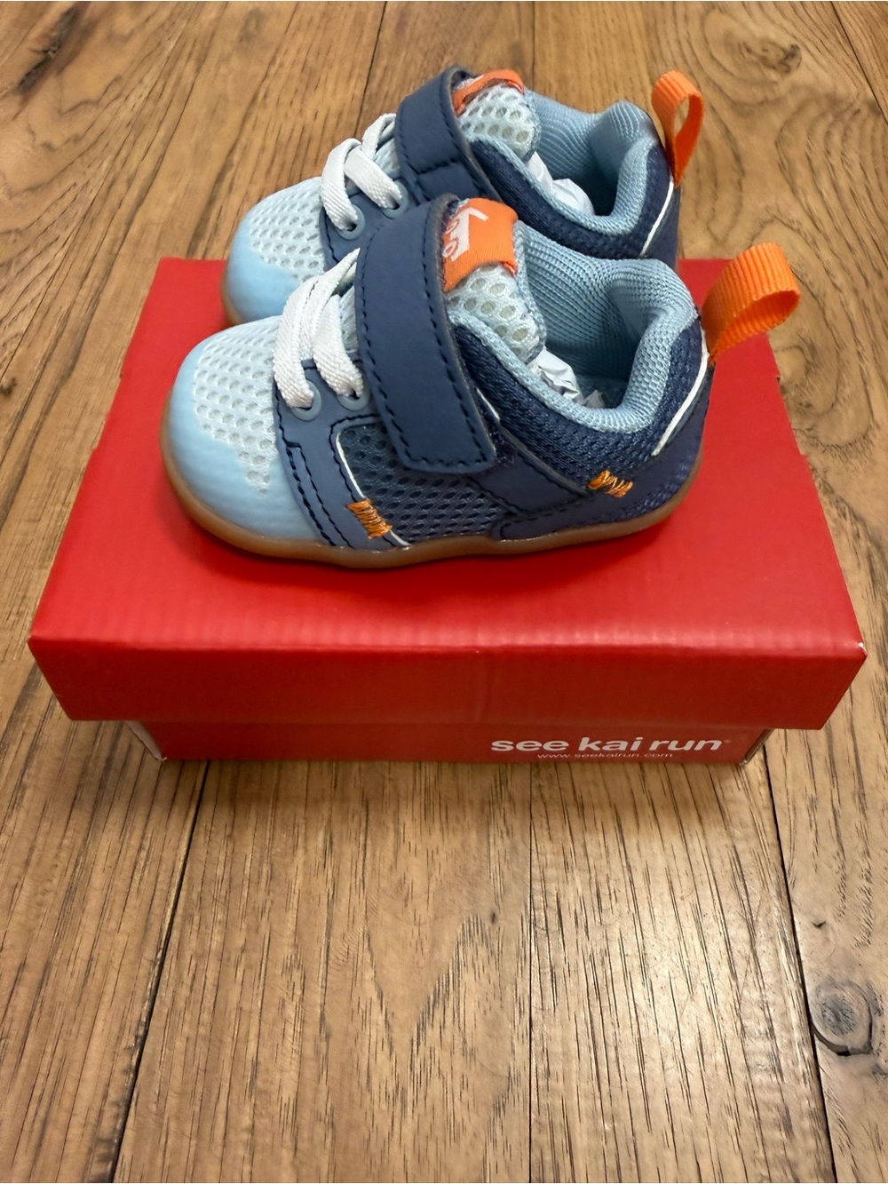 See Kai Run Viento Mini Blue First Walker Sneaker